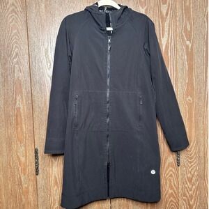 Lululemon Athletica Black Hooded Long Sleeve Zip Up Jacket Women's Parka Fleece